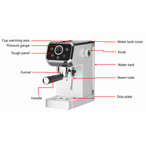 Máquina de Café Espresso y Cappuccino 3 en 1 con Botones Programables, Cuerpo de Acero Inoxidable, Capacidad de Agua de 1.3L, Alto Rendimiento para el Hogar - Product Image 5