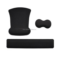 Bantalan mouse kantor meja hitam Semua terbaik dengan dukungan pergelangan tangan Desain unik untuk murah grosir produk alas mouse sublimasi stok tersedia
