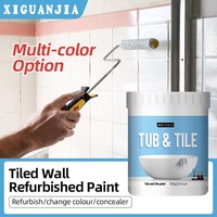 Peinture liquide acrylique pour la rénovation des carreaux de salle de bain, changement de couleur pour sols et toilettes, application au pinceau