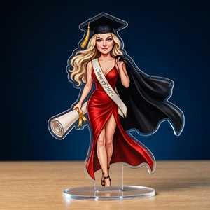 Regalo <span class=keywords><strong>de</strong></span> Graduación Anime OEM/ODM para Ella, <span class=keywords><strong>Caricatura</strong></span> Personalizada en Acrílico, Hecho en el Reino Unido, con tu <span class=keywords><strong>Foto</strong></span>, Clase <span class=keywords><strong>de</strong></span> 2026 - Product Image 4