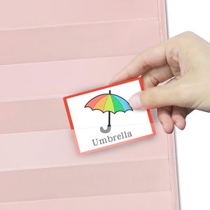 Pink 7 Pocket Chart 28 x 28 <b>Wall</b> Calendar Board <b>Plastic</b> Square <b>Panel</b> Back To School - Product Image 5