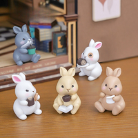 Vente en Gros Micro Paysage Créatif Mignon Lapin Poupée Ornement Accessoires Ornement de Bureau