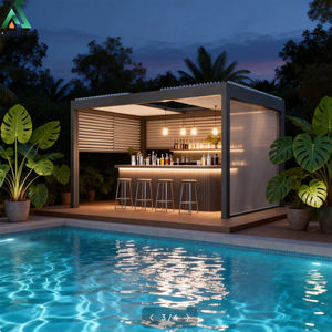 एंसेम रिट्रेटेबल एल्यूमीनियम परगोला आउटडोर 4x6 मीटर वाटरप्रूफ एलईडी छत पिछवाड़े और छत के लिए - Product Image 3