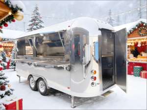 Remorque à frites et gaufres belges avec double friteuse et gaufrier de Liège pour moules, mayo et glaçage au chocolat - Product Image 1