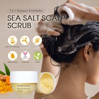 Marque privée Nettoyage des cheveux au gingembre Exfoliant Nourrissant Anti-pelliculaire Gommage du cuir chevelu au sel de mer