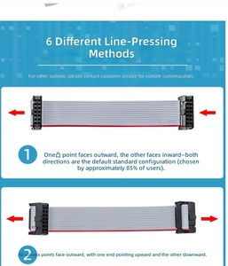 Kabel <span class=keywords><strong>Ribbon</strong></span> Datar IDC 2.54mm Pitch PVC 300mm Panjang 16-Core Konduktor Tembaga AWM untuk Modul Eurorack 40-Pin Genetic Audio - Product Image 3