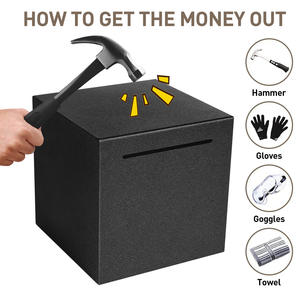 <span class=keywords><strong>Tirelire</strong></span> en métal givré <span class=keywords><strong>avec</strong></span> serrure et logo personnalisé, <span class=keywords><strong>tirelire</strong></span> à <span class=keywords><strong>code</strong></span> pour cadeau, motif de boîte à <span class=keywords><strong>code</strong></span> - Product Image 4