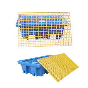 100% sin fugas HDPE doble 2 tambor Ibc Bund paleta <span class=keywords><strong>de</strong></span> contención <span class=keywords><strong>de</strong></span> derrames Tarimas Anti Derrames Para Tote con drenaje - Product Image 4