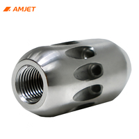 Amjet 4350psi 7.5gpm Mini buse à jet à faible angle adaptée aux tuyaux de rinçage de grande surface adaptée à la propulsion de tuyau longue distance