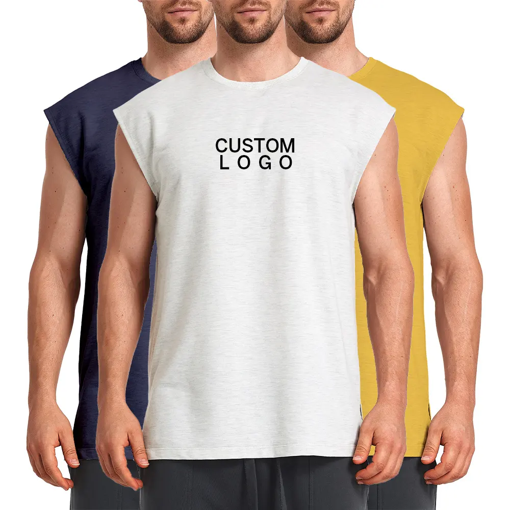 Áo Ba Lỗ Cơ Bắp Thể Thao Cotton Cho Nam Áo Ba Lỗ Du Lịch Không Tay Áo Ba Lỗ Tập Gym Áo Ba Lỗ Logo Tùy Chỉnh Chạy Bộ Tập Thể Hình