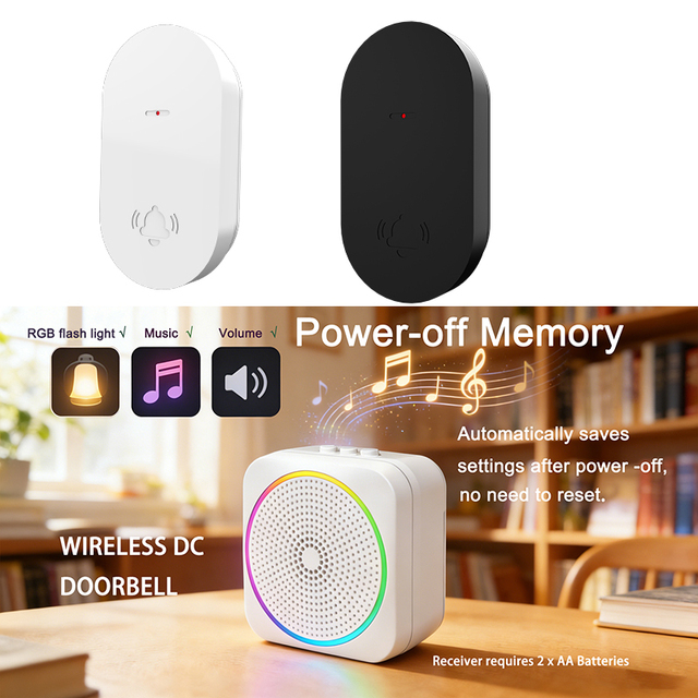 Smart Wireless Doorbell Factory OEM ODM Smart Wireless Doorbell Battery Powered Energy-Efficient Led Flash Light