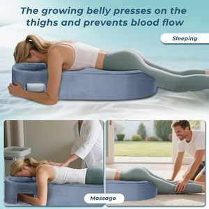 Cojín <span class=keywords><strong>de</strong></span> masaje para <span class=keywords><strong>embarazo</strong></span> con reposacabezas, soporte prenatal <span class=keywords><strong>de</strong></span> cuerpo completo, para aliviar el dolor lumbar, almohada <span class=keywords><strong>de</strong></span> maternidad en forma <span class=keywords><strong>de</strong></span> U para cirugía mamaria - Product Image 5