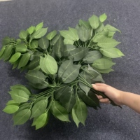 Daun Beringin Sutra Cetak Besar Motif Bunga Mewah untuk Vas Hias Ruang Tamu Dekorasi Dinding