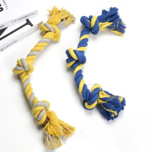 New 3 Knots Cotton Rope Dog Chew Toy Cleaning Teeth Large Medium Small Dog Toys