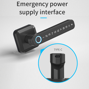 Smart Lever Handle for Swing Wood Door Aluminum <strong>Gate</strong> Tuya Smart or TTLOCK APP Control Fingerpritn Electronic Digital DoorLock - Product Image 5