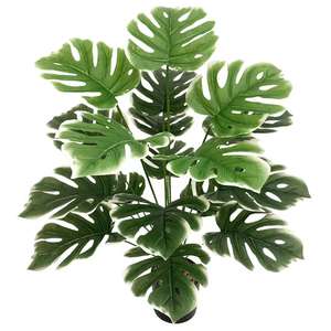Faux <span class=keywords><strong>grande</strong></span> taille Real Touch <span class=keywords><strong>Monstera</strong></span> feuilles <span class=keywords><strong>grande</strong></span> fausse feuille verte décoration plante artificielle et verdure pour intérieur extérieur - Product Image 4