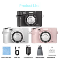 Logo/emballage personnalisés disponibles : Appareil photo numérique HD 4K avec zoom optique 12x pour l'extérieur, appareil photo sans miroir à double objectif avec écran de 3,0 pouces