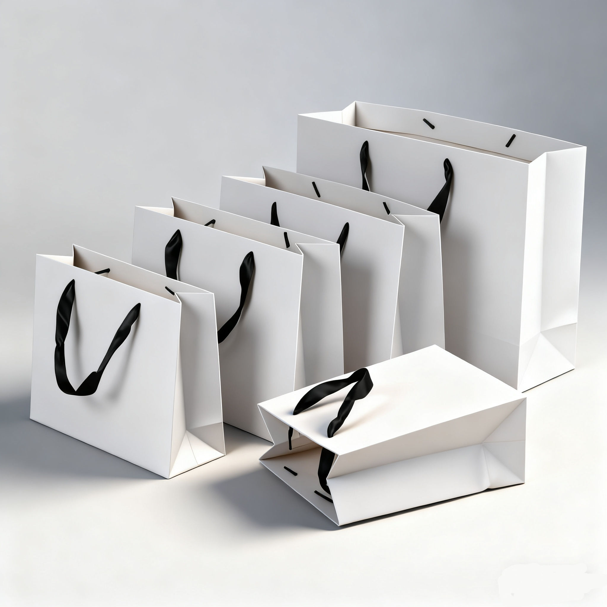 Wholesale Recyclable Luxury White Cowhide Patterned Paper Bags Custom-Printed Logo Premium Gift Bags With Ribbon Ropes