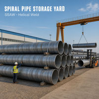 Tuyau en acier soudé en spirale SSAW, tube de pieux structurels ronds de grand diamètre