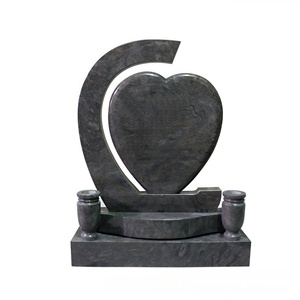 Европейский надгробный камень в форме сердца и памятники индийский черный гранит резной мраморный надгробие для открытого кладбища - Product Image 3