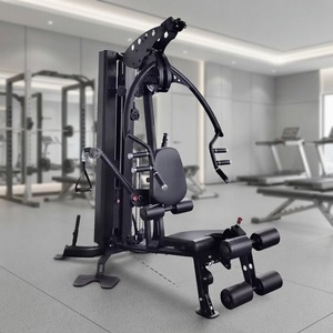 Équipement de musculation multi-stations avec pile de poids en acier de 75 kg, appareil d'entraînement fonctionnel, crossover par câble, <span class=keywords><strong>extension</strong></span> de jambes, curl de jambes - Product Image 1