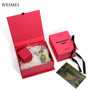 Custom Pink Magnetic Foldable Rigid <b>Gift</b> <b>Box</b> with Ribbon Personalized <b>Cardboard</b> Clothing Packaging <b>Box</b> - Product Image 1