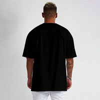 Camiseta deportiva de cuello redondo para hombre, camisetas de gimnasio de manga corta con espray de arcoíris de gran tamaño con serigrafía, estilo de hombro caído