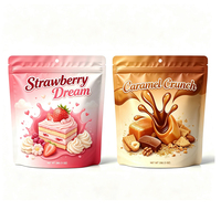 Sachet Doypack Personnalisé Imprimé pour Bouchées de Chocolat, Emballage Alimentaire avec Fermeture Zip, Anti-humidité pour Bonbons, Snacks, Sucre, Chocolat, Gâteaux
