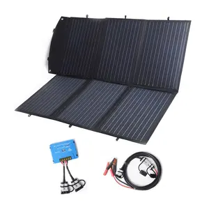 Outdoor-Reisen Smart Camping tragbare 200w 250w flexible faltbare HDPE-Kunststoff griff Solar panel mit Boden regal