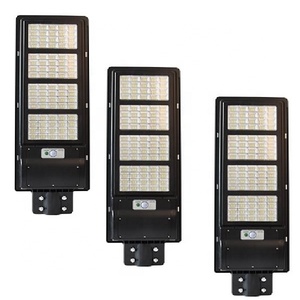 ไฟถนนโซลาร์เซลล์ออลอินวัน ความสว่างสูง 80W-160W สำหรับถนน/สวน  LED IP65 ติดตั้งบนเสา พร้อมเซ็นเซอร์ตรวจจับความเคลื่อนไหวด้วยเรดาร์ แบตเตอรี่ลิเธียมไอออน มาตรฐาน CE - Product Image 1
