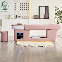 Lit de shampooing multifonctionnel Jincheng pour salon de beauté japonais, hydrothérapie capillaire, LED, massage thaïlandais