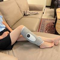 Appareil de massage des jambes à pression d'air électrique portable avec télécommande sans fil, chaleur et compression, DC 5V