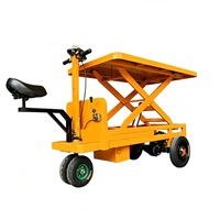 Chariot à plateforme électrique robuste de haute qualité CE pour le transport de marchandises / Chariot électrique autoportant / Chariots à plateforme