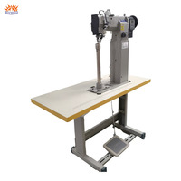 Machines à coudre industrielles à sangle en cuir, point de chaînette à aiguille simple, conception à cylindre automatique, construction en acier inoxydable