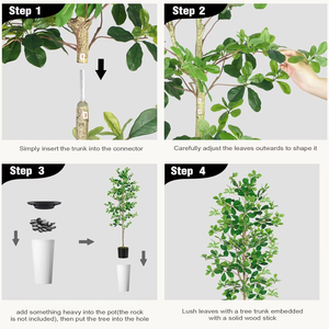 ต้นมะกอกดำเทียมสูง6FT ต้นมะกอกเทียมเทียมเหมือนจริงต้นไม้เทียมที่มีลำต้นตามธรรมชาติกระถางต้นไม้สีขาวตกแต่งบ้านด้วยมอสปลอม - Product Image 6