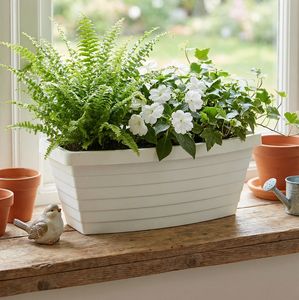 Vente en gros de jardinières en plastique en forme de bateau, auto-arrosantes, durables, pour balcon, jardin, plantation de légumes - Product Image 5