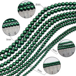 Perles de perles givrées mates spéciales en verre de forme ronde de 6mm pour la fabrication de colliers de bijoux à bricoler soi-même - Product Image 2