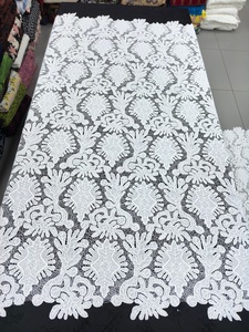 Nuevo Diseño de Tela de Encaje Guipur Bordado, Tela de Encaje Bordado de Alta Calidad, <span class=keywords><strong>Material</strong></span> Premium para Vestidos de Novia - Product Image 2