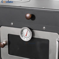 COOKMATE Grand poêle à bois extérieur multi-combustibles Brûleur à granulés populaire Viande Pizza Four Chauffage Pique-nique BBQ Grills Inclus Extension