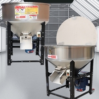 Mélangeur vertical en acier inoxydable, machine à mélanger l'alimentation animale multi-usages, équipement d'élevage de bétail et de volailles