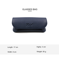 Offre Spéciale Logo personnalisable mode bleu liquide de nettoyage ensemble étui à lunettes en cuir souple microfibre lunettes tissu cadeau PromotionSet