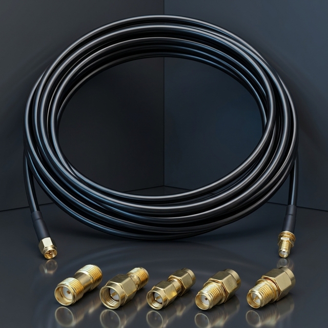 High Frequency SMA Coaxial Cable RG58 Low Loss 50 Ohm RF Jumper Kit With SMA Male Female Adapters for Antenna Extension