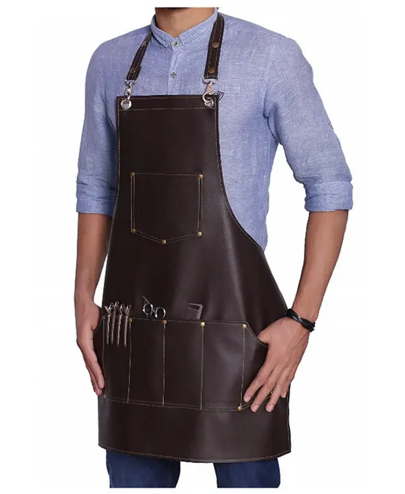 PU leather apron household kitchen apron wear-resistant for men and women