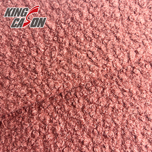 KINGCASON fabbrica diretta eco-friendly materiale borgogna cricche tessuto orsacchiotto per tappezzeria decorazioni - Product Image 2
