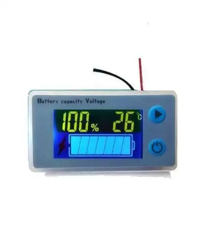 12V24V36V48V60V72V lead-acid battery power indicator Lithium battery power voltmeter LCD color screen power meter