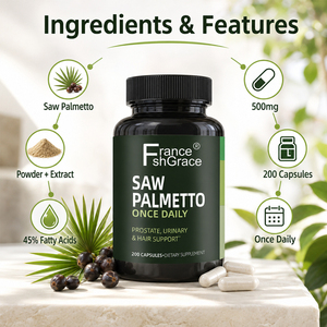 Suplementos de Saw Palmetto de Alta Calidad para la Próstata en Hombres, Favorecen la Salud de la Próstata y el Crecimiento del Cabello, Cápsulas Herbales de Saw Palmetto - Product Image 4