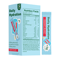 Sachets de boisson électrolytique et protéinée saveur fruits, contenant de multiples vitamines et minéraux, pack de 5, complément alimentaire nutritif
