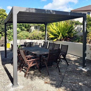 Auvent d'ouverture Auvent de toit rétractable Patio Gazebo gris étanche à la pluie Bioclimatique Bioclimatique Pergola à persiennes mobile <span class=keywords><strong>en</strong></span> aluminium <span class=keywords><strong>4x6</strong></span> - Product Image 6