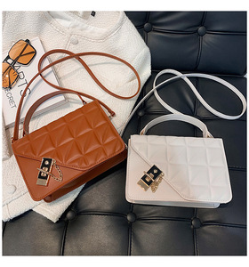 Sac à bandoulière pour femme en PU, style simple et tendance, couleur unie, fermeture éclair carrée, capacité jusqu'à 1L - Product Image 6