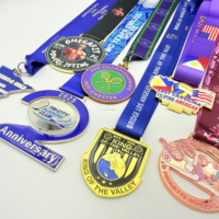 Prix de gros - Médaille vierge en alliage de zinc de haute qualité plaquée UV pour compétitions sportives, marathon, match de football, trophée